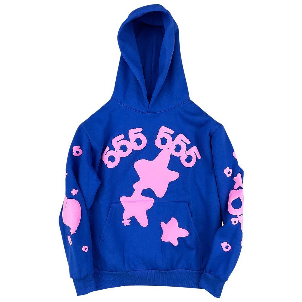 Sp5der Beluga Pullover Hoodie Blue | Spider Worldwide - Picture 1 of 5